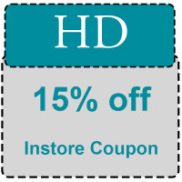 One (1) For Home Depot 15% Off Coupon In Store Only Printable